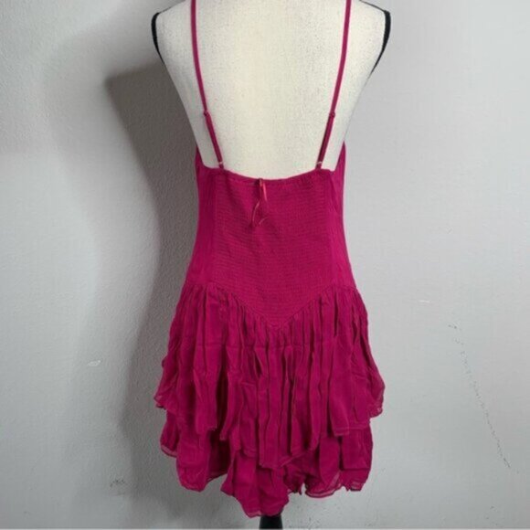 NWT Secret Mission Rasberry Ines Ruffle Mini Dress - Picture 13 of 17